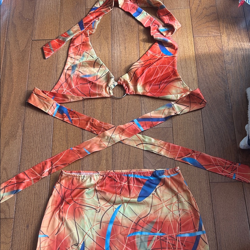 Vibrant Abstract Two Piece Set